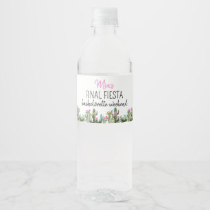 Final Fiesta Personalised Water Bottle Label