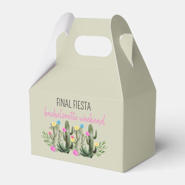 Final Fiesta Personalized Bachelorette Party Favour Box (Front Side)