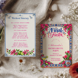 Final Fiesta Talavera Bachelorette Invitation