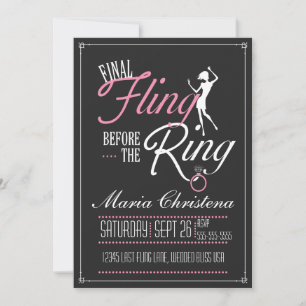 Final Fling Bachelorette Party Invitation