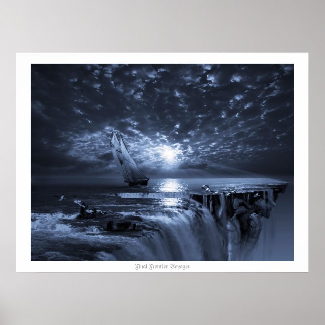 Final Frontier Voyager. The Flat Earth Society Poster (Front)