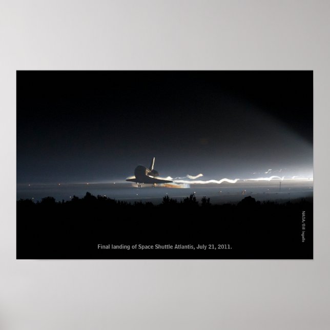 Final Landing of Space Shuttle Atlantis Print (Front)