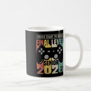 Final Level Senior 2026 Press Start Gamer Style 1  Coffee Mug