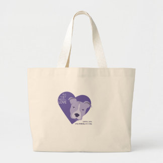 final Rescue Logo purple Large Tote Bag