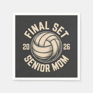 Final Set Senior Mum 2026 Graduation Volleyball Napkin