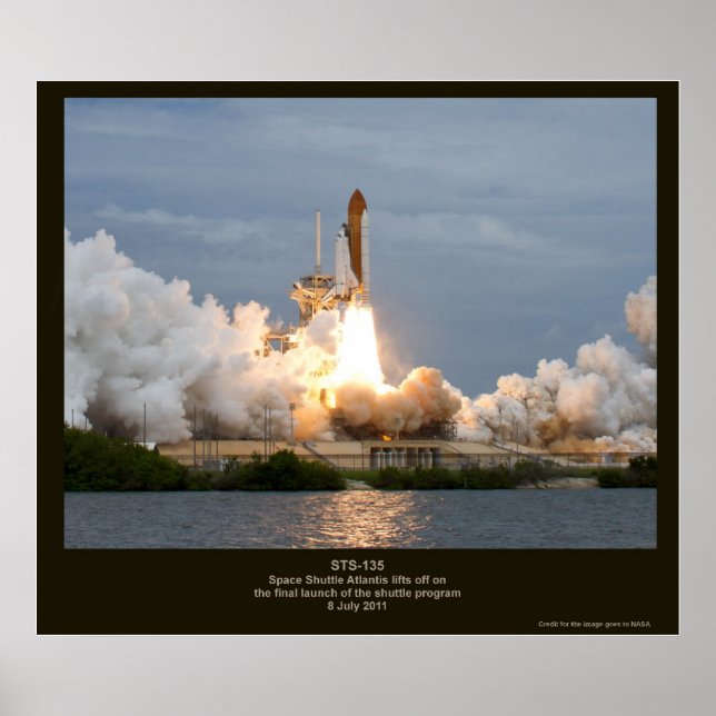 Final Space Shuttle launch STS-135 Atlantis Poster (Front)