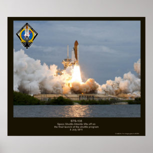 Final Space Shuttle launch STS-135 Atlantis Poster