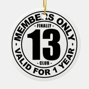 Finally 13 club ceramic ornament