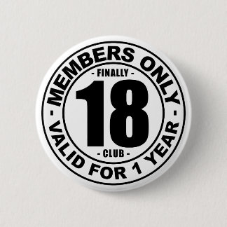 Finally 18 club 6 cm round badge