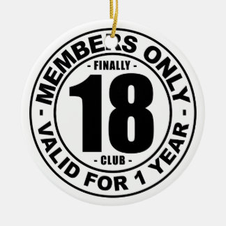 Finally 18 club ceramic ornament