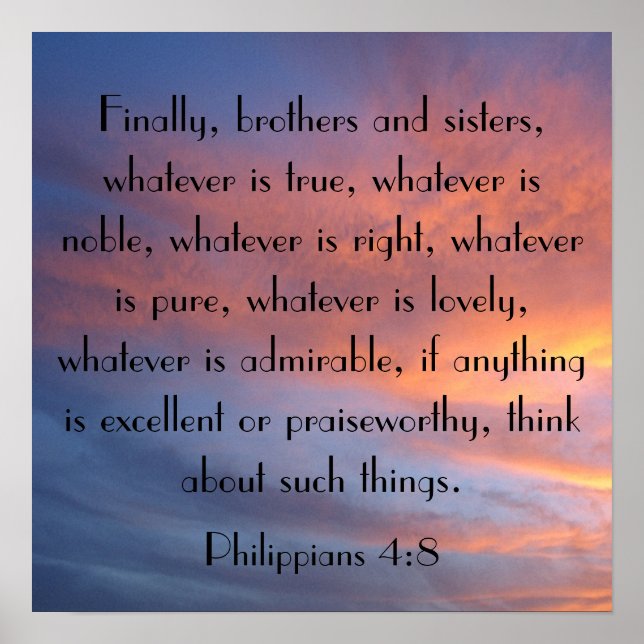 Finally brothers and sisters bible verse sunrise poster (Front)