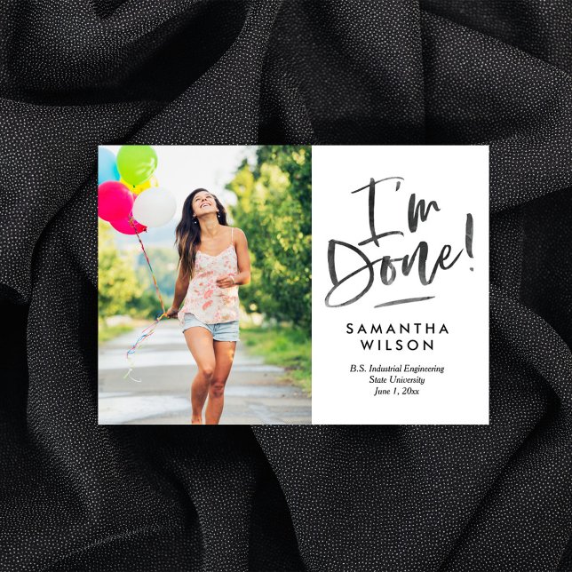 Finally Done Graduation Announcement Invitation (Creator Uploaded)