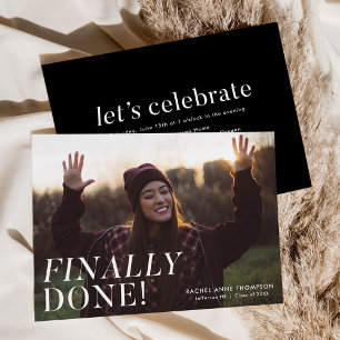 Finally Done   Photo Graduation Party Invitation