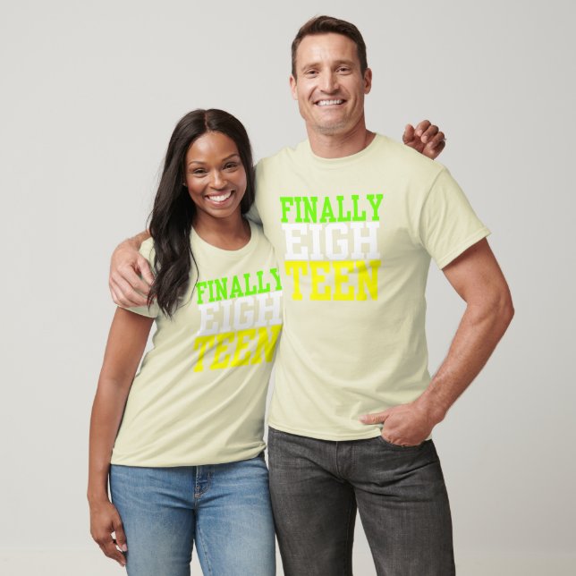 FINALLY EIGHTEEN Birthday Tee (Unisex)