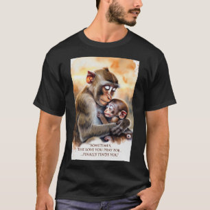 Finally Found You" - Adoptive Mother and Baby Monk T-Shirt