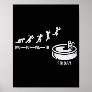 Finally Friday Whirlpool Swimming Pool Relax Spa S Poster