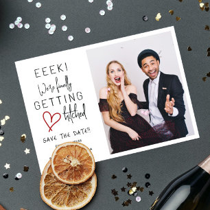 Finally Getting Hitched Wedding Save The Date Invitation