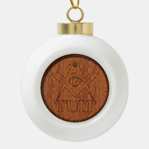 Finally got a Masonic round tuit. Ceramic Ball Christmas Ornament