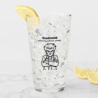 Finally Graduated Mug: Transparent Glass, Humorous