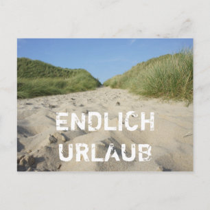 FINALLY HOLIDAY way to the beach by beach Postcard