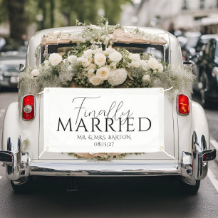 Finally Married Car Banner