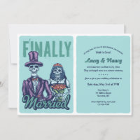 Finally Married Post Wedding Reception Invitation