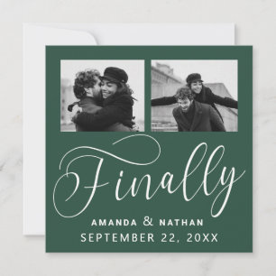 Finally Minimalist Wedding 2 Photo Save the Date