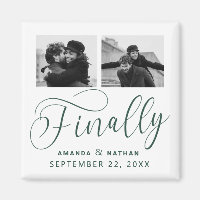 Finally Minimalist Wedding 2 Photo Save the Date