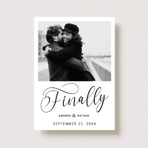 Finally Minimalist Wedding Photo Save the Date