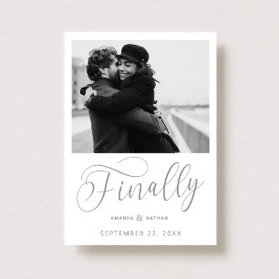 Finally Minimalist Wedding Photo Save the Date
