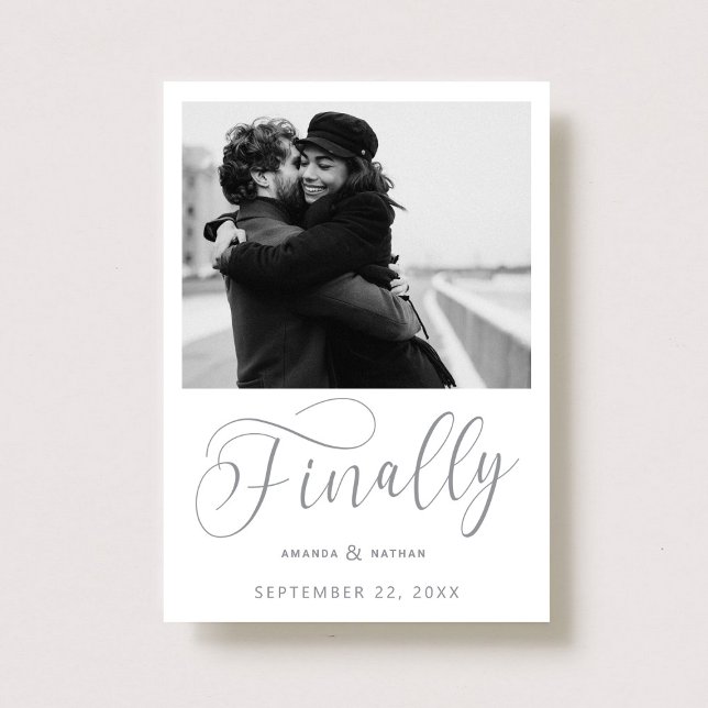 Finally Minimalist Wedding Photo Save the Date (Creator Uploaded)