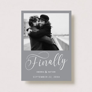 Finally Minimalist Wedding Photo Save the Date