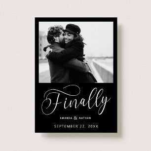 Finally Minimalist Wedding Photo Save the Date