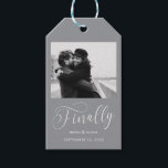 Finally Minimalist Wedding Photo Save the Date Gift Tags<br><div class="desc">It's been worth the wait and now you're finally ready to send out your save the dates! These minimalist wedding save the date tags are perfectly simple yet super modern. Easily personalise the design by adding your own photo,  names and date. Matching items can be found in the collection.</div>