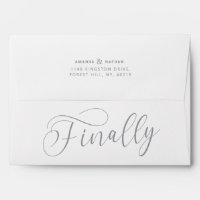 Finally Minimalist Wedding Save the Date