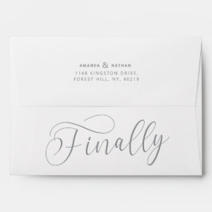 Finally Minimalist Wedding Save the Date Envelope