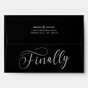 Finally Minimalist Wedding Save the Date Envelope