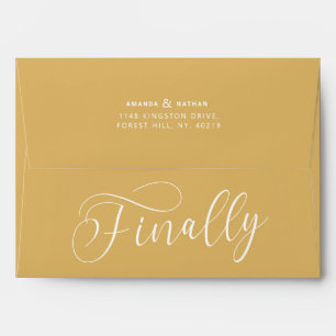 Finally Minimalist Wedding Save the Date Envelope