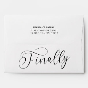 Finally Minimalist Wedding Save the Date Envelope