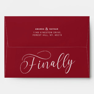 Finally Minimalist Wedding Save the Date Envelope