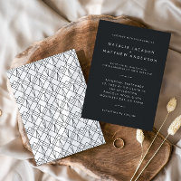 Finally, modern geometric wedding invitation