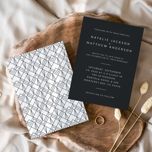 Finally, modern geometric wedding invitation (Creator Uploaded)
