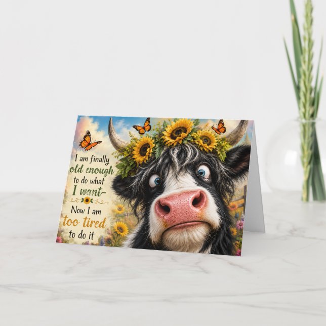Finally Old Enough Cow Card (Front)