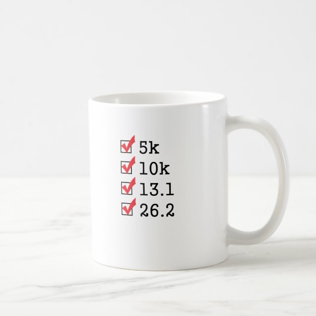 Finally ran the marathon coffee mug (Right)
