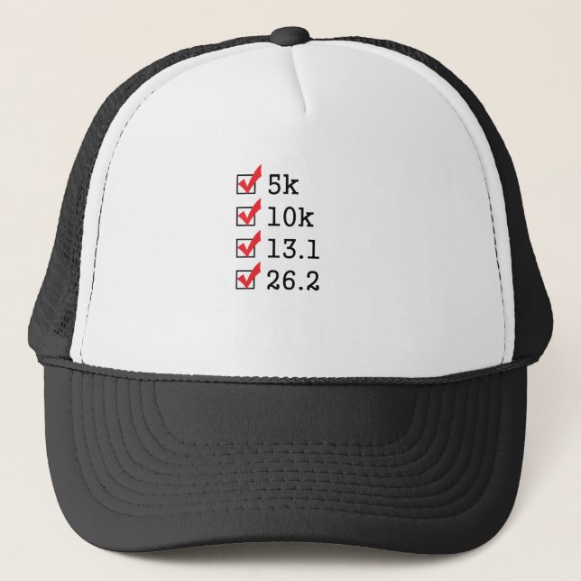 Finally ran the marathon trucker hat (Front)