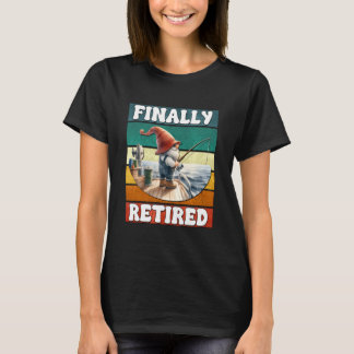 Finally Retired Fishing Grandpa Gnome Graphic For T-Shirt