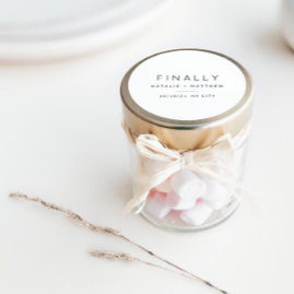 Finally, save the date classic round sticker