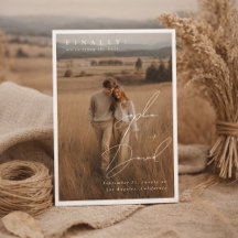 Finally Script Elegant NAMES Photo Wedding