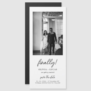 Finally Script Photo Magnetic Wedding Save The Dat