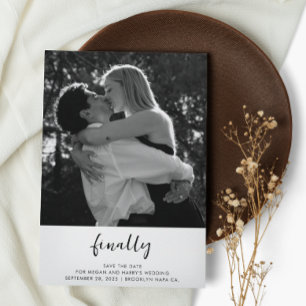 Finally   Simple Photo Save The Date Announcement